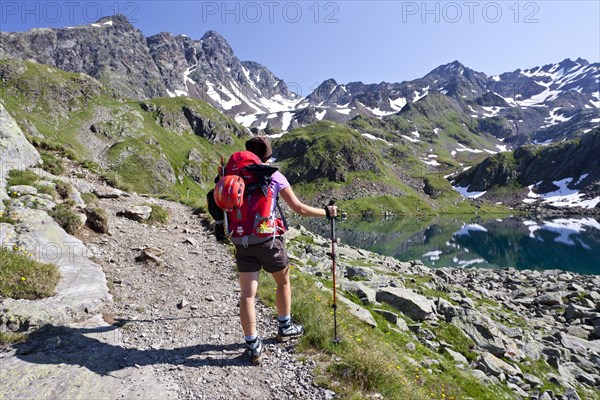 Mountaineer at Grosser Schwarzsee Lake