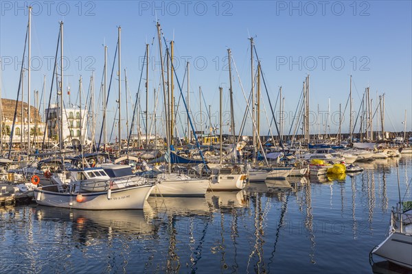 Boats in the harbour in Puerto de Mogan