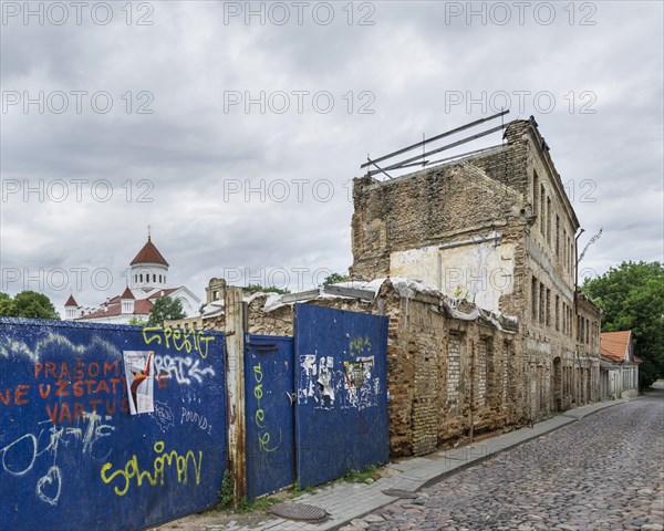 Dilapidated house in the 'Republic of Uzupis' neighbourhood