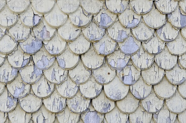Wooden shingles on an Allgovian farmhouse