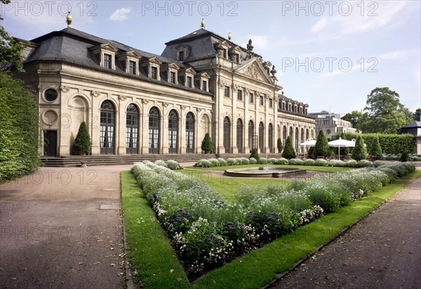 Schlossgarten Castle Gardens and Stadtschloss City Palace with the Orangery