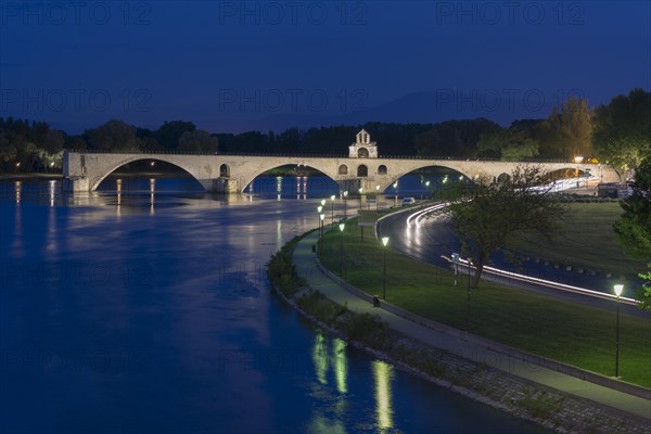 Rhone with the Pont Saint-Benezet bridge