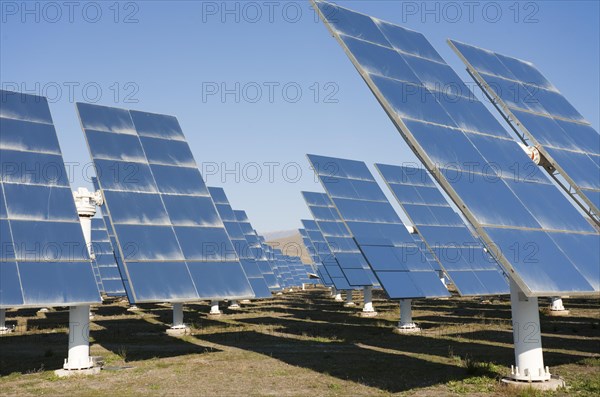Rows of solar panels