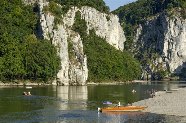 Ferry boats for crossing the Danube River at the Danube Gorge