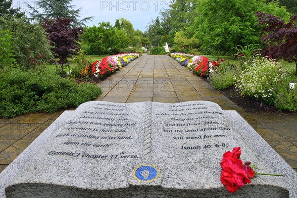 Monument with quotations from the Old Testament at Elgin Cathedral