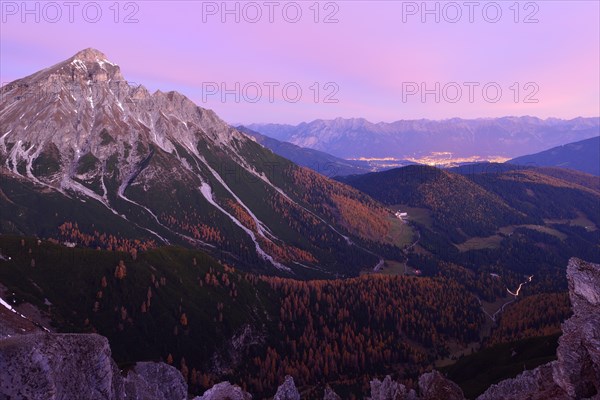 Serles mountain in autumn