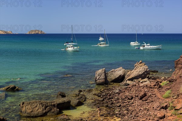 Sailing boats off the coast