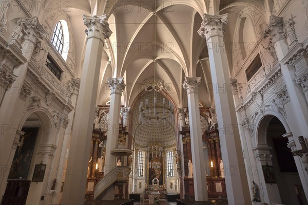 Gothic ceiling vault with the chancel