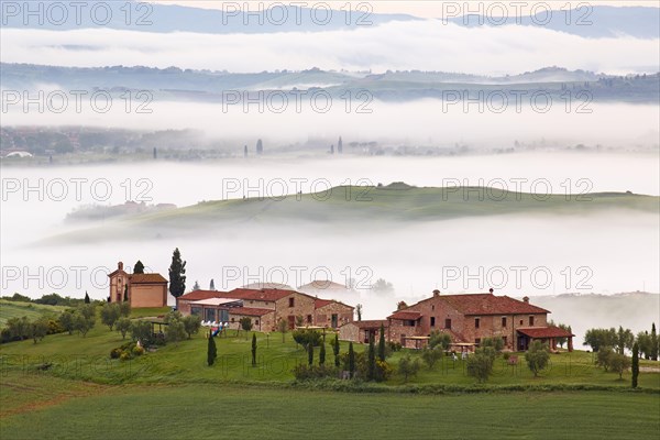 Fog in the valleys atPodere Baccoleno