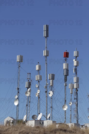 Transmitter masts for mobile telephone communication on Monte Smith