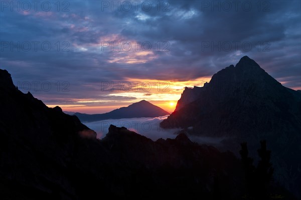 Sunrise in the mountains
