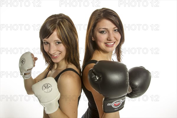 Two young women in sports clothing