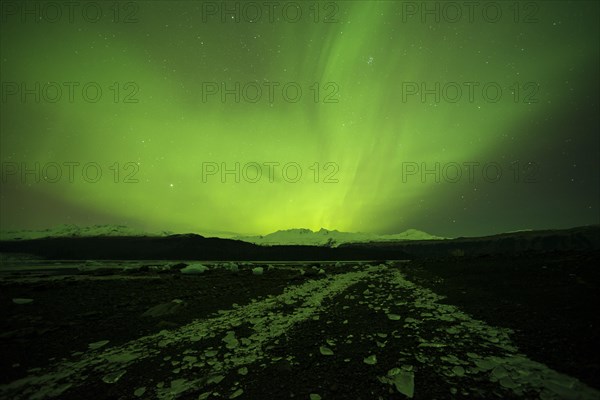 Aurora borealis over College Fjord