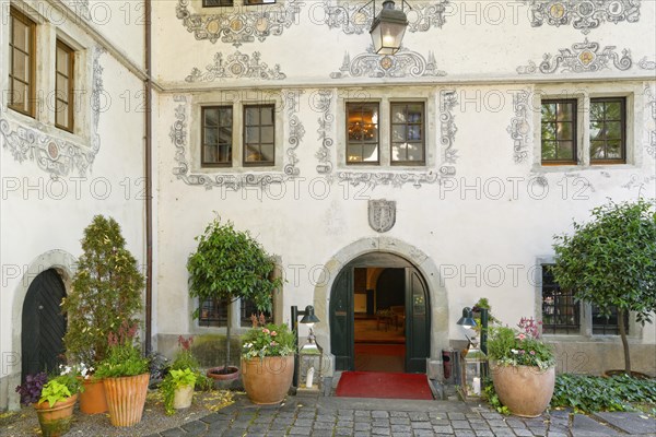 Hotel entrance to Deuring Schlossle Castle