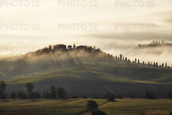Fog in the valleys of the Crete Senesi