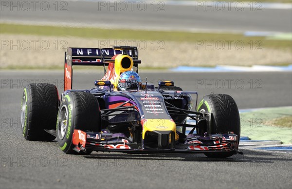 Sebastian Vettel in the Red Bull RB10