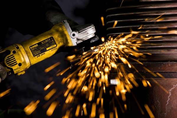 Technician during flexing works