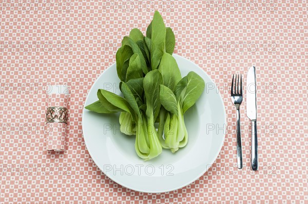 Pak Choi on a plate