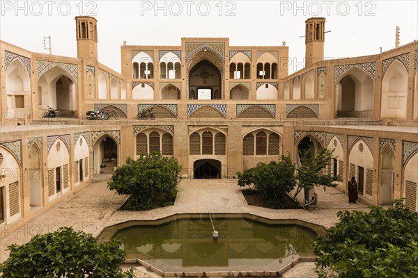 The 18th century Agha Bozorg Mosque and its sunken courtyard