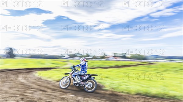 Motocross on a field