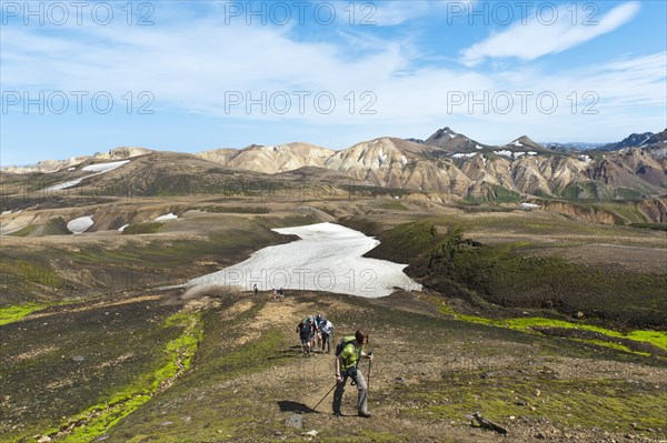 Trekking in mountain landscape