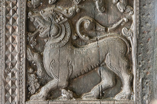 Ornate wood carving
