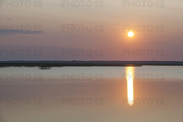 Sunset at Jezioro Lebsko or Lebsko Lake