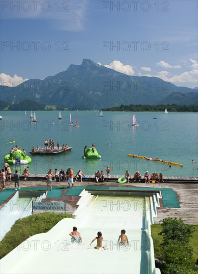 Alpine lakeside pool