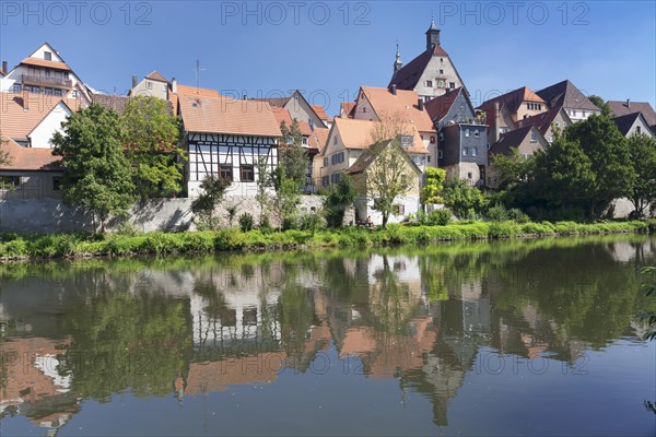 Historic centre with the Town Hall on the Enz River