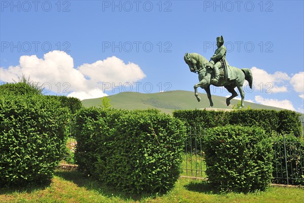 Equestrian statue of Napoleon on the Prairie de la Rencontre outside Laffrey