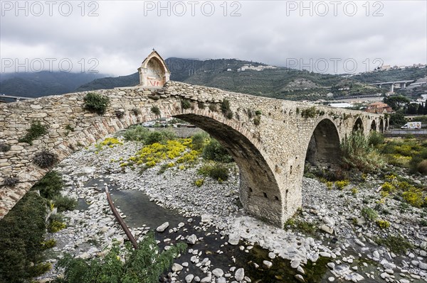 Roman bridge over the Rio Argentina River