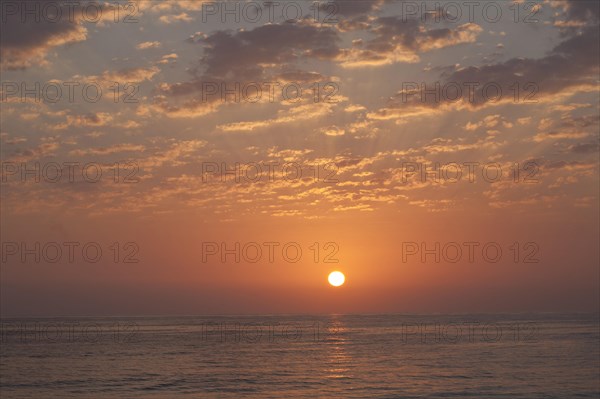 Sunset over the sea
