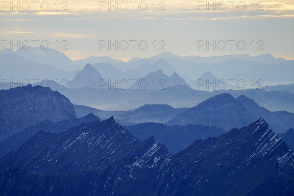 View from Mt Saentis of the Central Alps