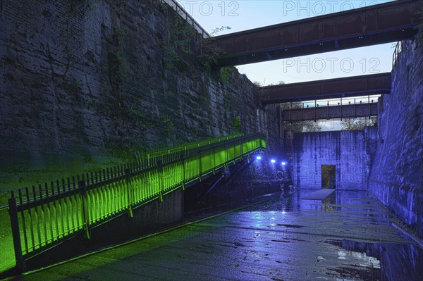 Illuminated former coal bunkers