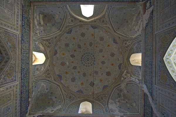 Ornate ceiling in the Timurid Mausoleum
