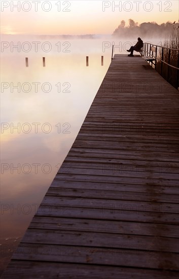 Jetty in the morning mist