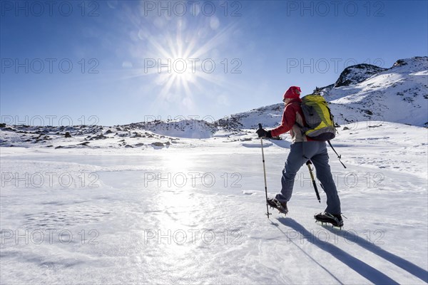 Hiker at the Steinwandsee