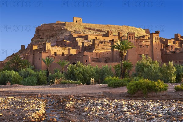 Adobe buildings of the Berber Ksar or fortified village of Ait Benhaddou