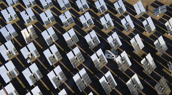 Rows of solar panels