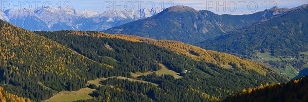 Patscherkofel mountain and tyrolian landscape in autumn