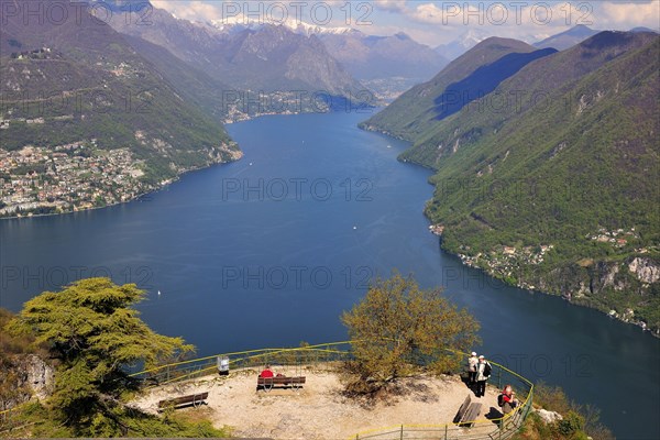 View onto the eastern tip of Lake Lugano looking towards Porlezza