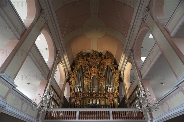 Baroque organ case in the St. Kilian's Church