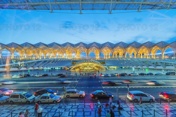 Gare do Oriente train station at twilight