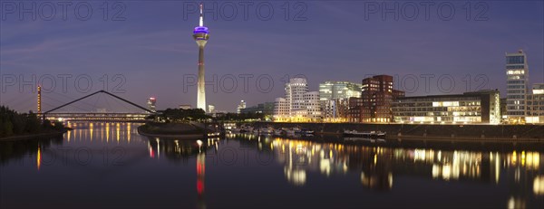 Media Harbour with Rhine Tower and the Gehry Buildings