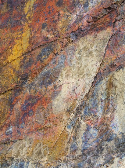 Multi-coloured sedimentary rock in the Panamint Range