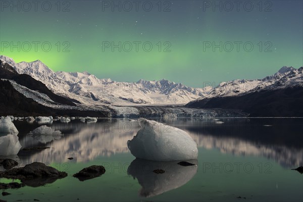 Aurora borealis over College Fjord