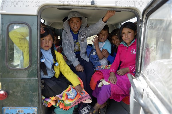 Children in an SUV