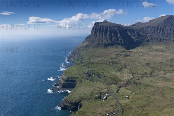 Cliffs and a small village