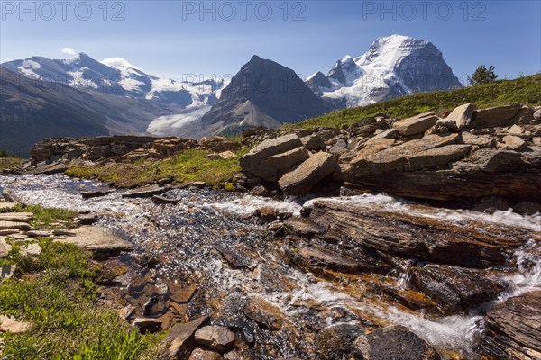 Glacial stream in front of Mount Robson