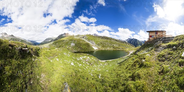 Mountain landscape with a lake